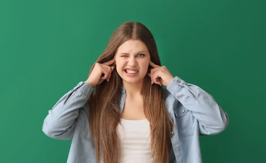 woman acting like a child