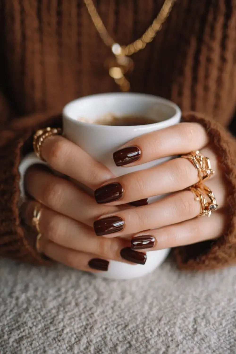 chocolate nails ideas