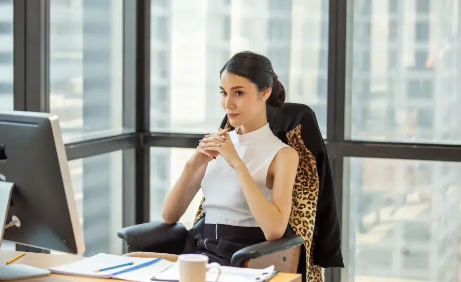 woman bulding confidence at work